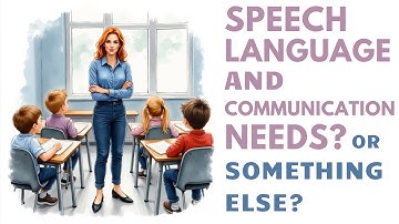 SPEECH LANGUAGE AND COMMUNICATION NEEDS OR SOMETHING ELSE