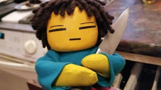 Puppet Frisk finds a knife