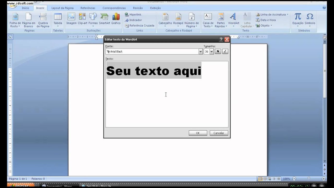 Como Usar Wordart