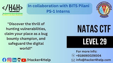 Over the wire natas Walkthrough-Level-29 |CTF challenges|web application pen testing | Hacker4Help