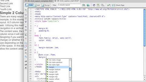 {Web-D 34} simple 2 column layout