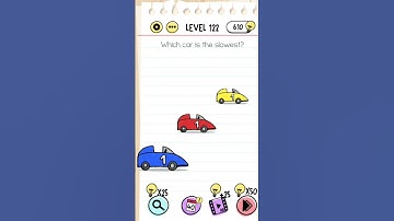 Level 122 of brain test//which car 🚗  is slowest .