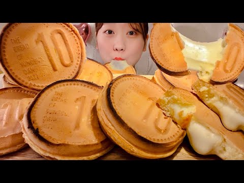 ASMR 10ウォンパン【咀嚼音/ Mukbang/ Eating Sounds】【日本語字幕】