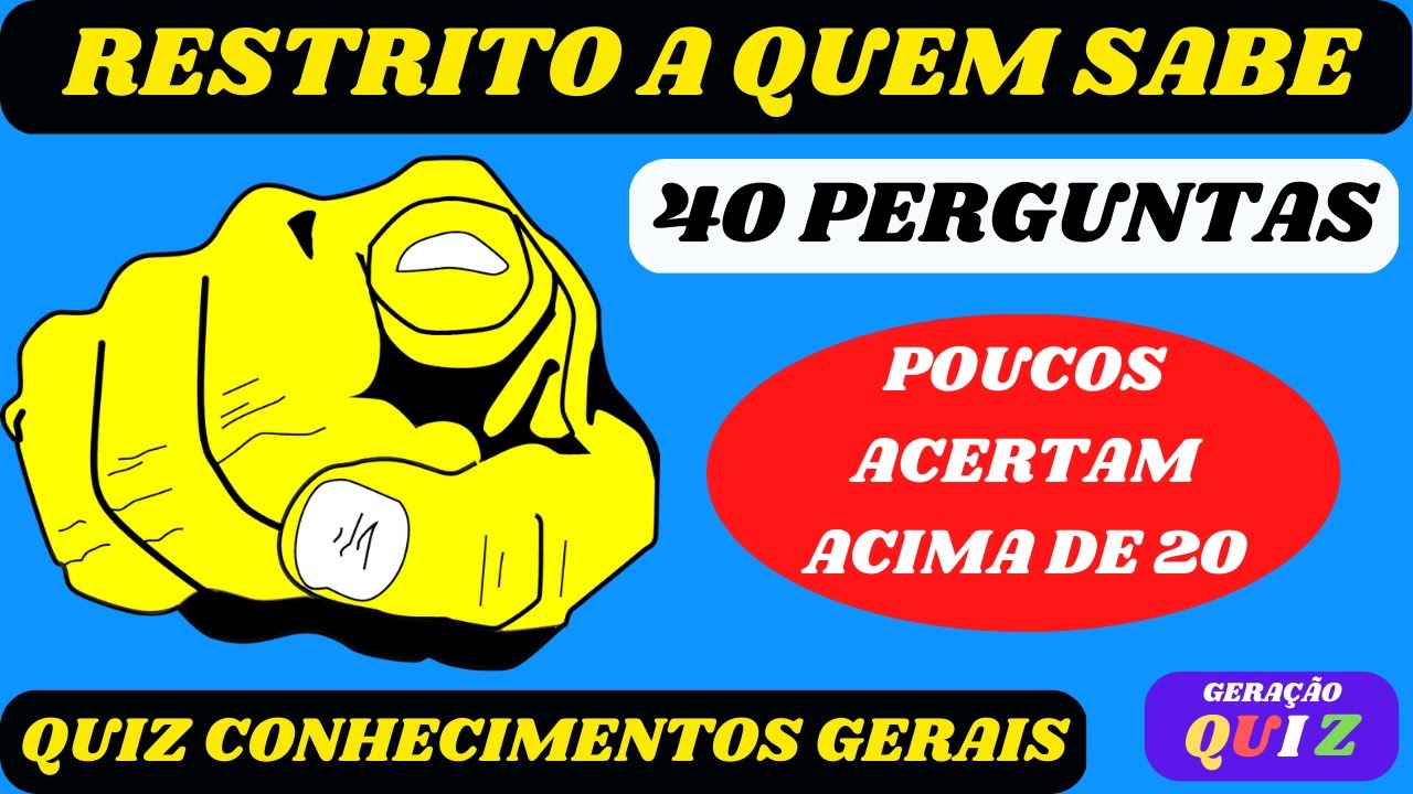 QUIZ Conhecimentos gerais #1 