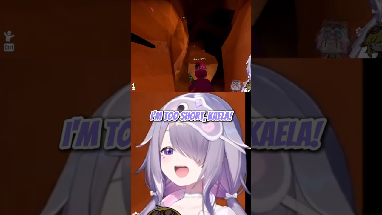 🗿: I'm too short, Kaela!! www #hololive #vtuber #shorts