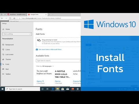 การติดตั้งฟอนต์ font ใน Windows 10 เช่น TH Sarabun ไทยสารบัญ