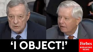 DRAMATIC MOMENT: Durbin Refuses Graham's Point Of Order Before Supreme Court Probe Subpoenas Vote