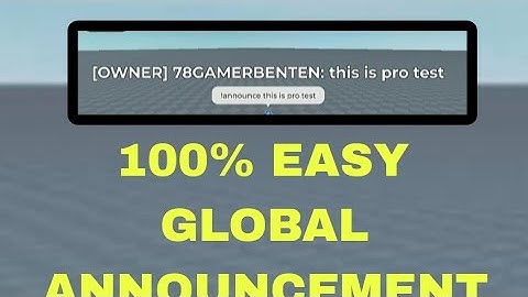 Easiest Global Announcement! | Studio Lite Tutorial 