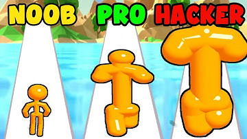 NOOB vs PRO vs HACKER | In Tall Man Run | B8 Gamer