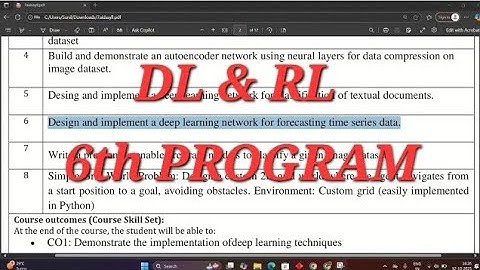 Deep Learning Lab Experiment 6 | Time Series Forecasting using Deep Learning | VTU 7th Sem | BAI701