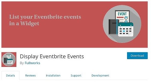 Display Eventbrite Events Plugin - Quick Start Guide