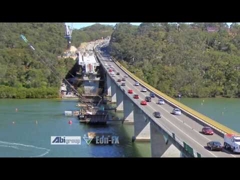 Time-lapse construction of Alfords Point Bridge Duplication by Eon-FX