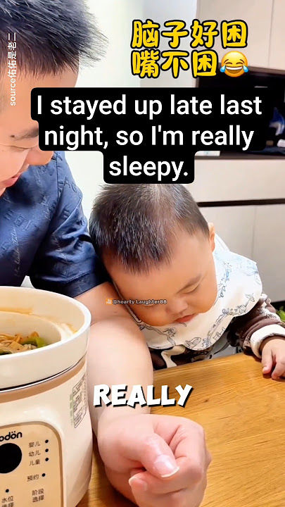 I stayed up late last night, so I'm really sleepy. #shortvideo