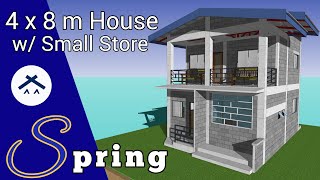 Two Storey House with Small Store