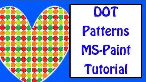 ms paint tutorial   how to create beautiful dot patterns in mspaint part 2 win xp and win7