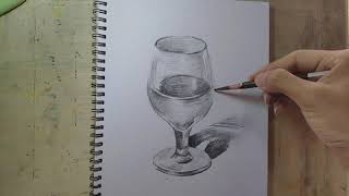 素描 玻璃酒杯 红酒杯 Sketch the wine glass