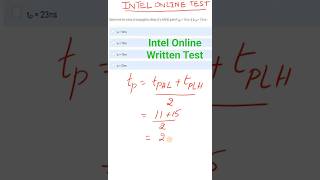 Intel Online Written Test Question #17 | NAND Gate Propagation Delay| Can Solve This Intel Question!