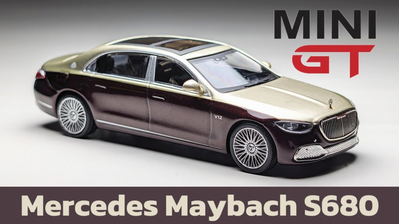 Mini GT Mercedes Maybach S680 - Gold & Dark Red Metallic - YouTube