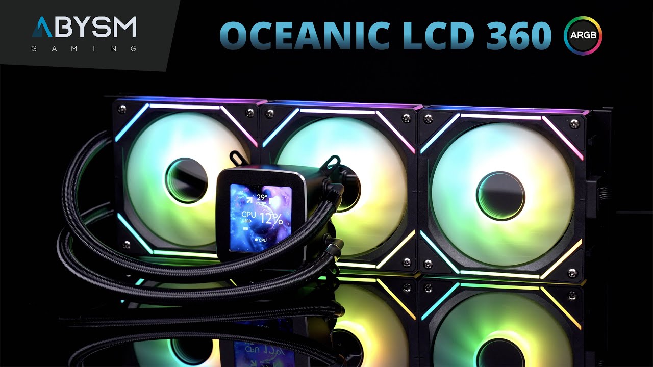 ABYSM GAMING - Refrigeración Líquida OCEANIC LCD 360 Black ARGB