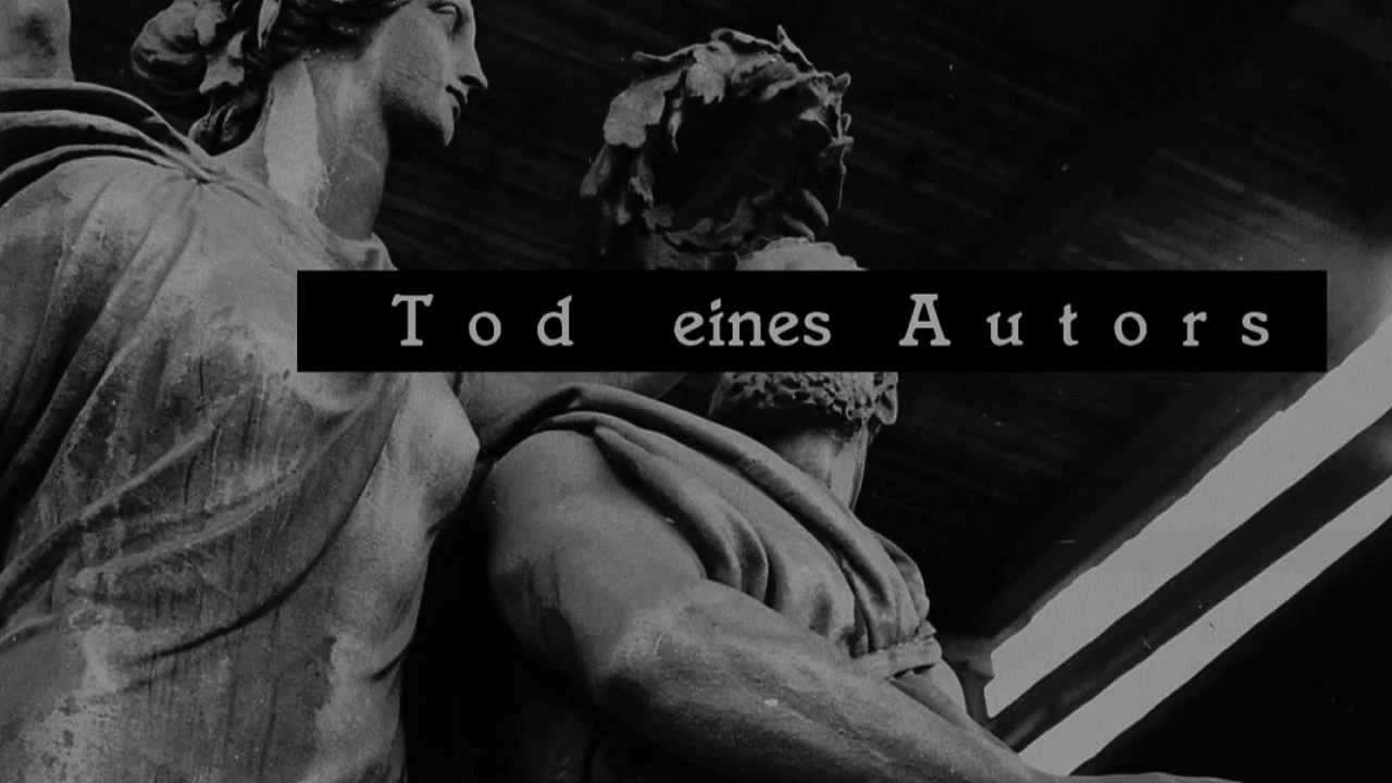 Der Tod Des Autors Barthes Tod eines Autors - Kurzfilm - YouTube