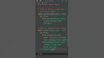 I/O with Basic Files in Python — Project: Note Saver #coding #code #programming