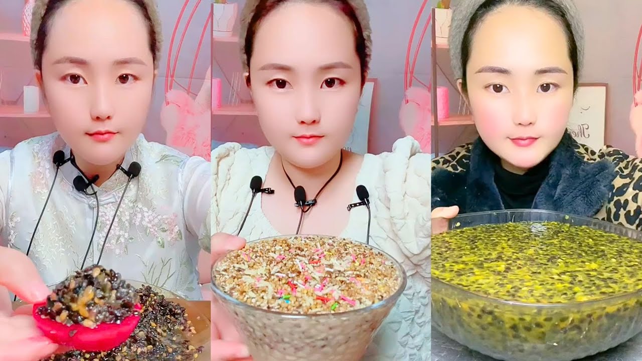 Chinese Passion Fruit Grain Mix ASMR Eating Show #21