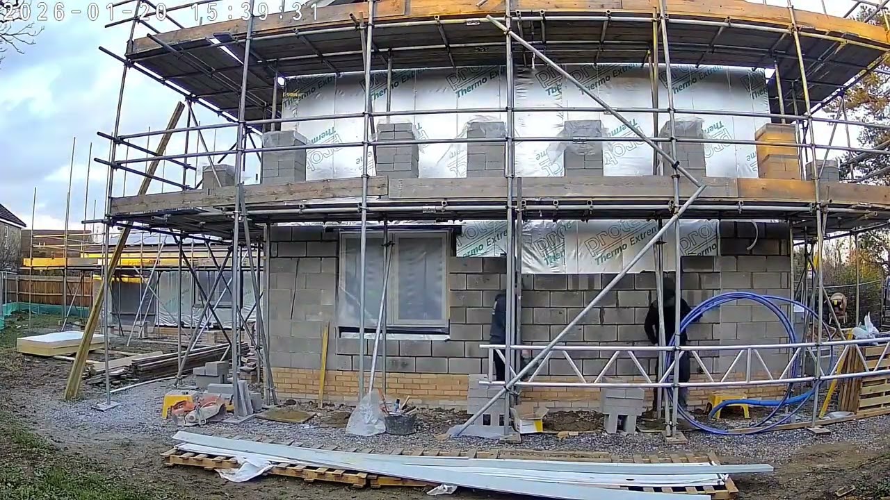 Blockwork wall timelapse
