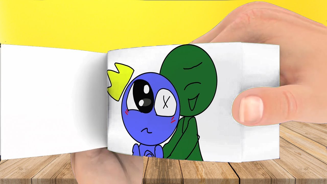 Blue x Green - Rainbow Friends Roblox Animation meme FlipBook