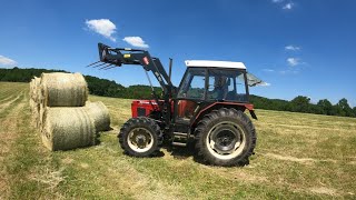 Vozenie balíkov Zetor 7245