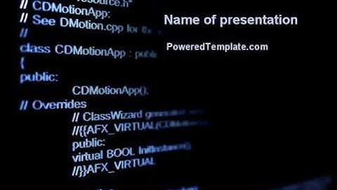 C + + Program Code PowerPoint Template by PoweredTemplate.com