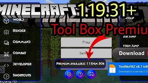 TOOLBOX FOR MCPE 1.19.31 INFINITE PREMIUM VERSION 2022 MODIFIED BY FARIZ MCPE YT