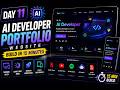 30 Days 30 Projects | Day 11 | AI Developer Portfolio using AI Prompting in 15 minutes
