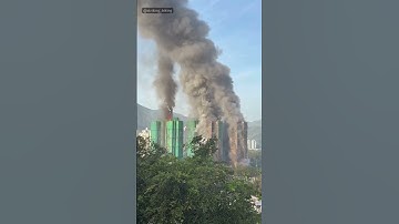 Deadly fire rips through bamboo scaffolding around 3 residential buildings in Hong Kong