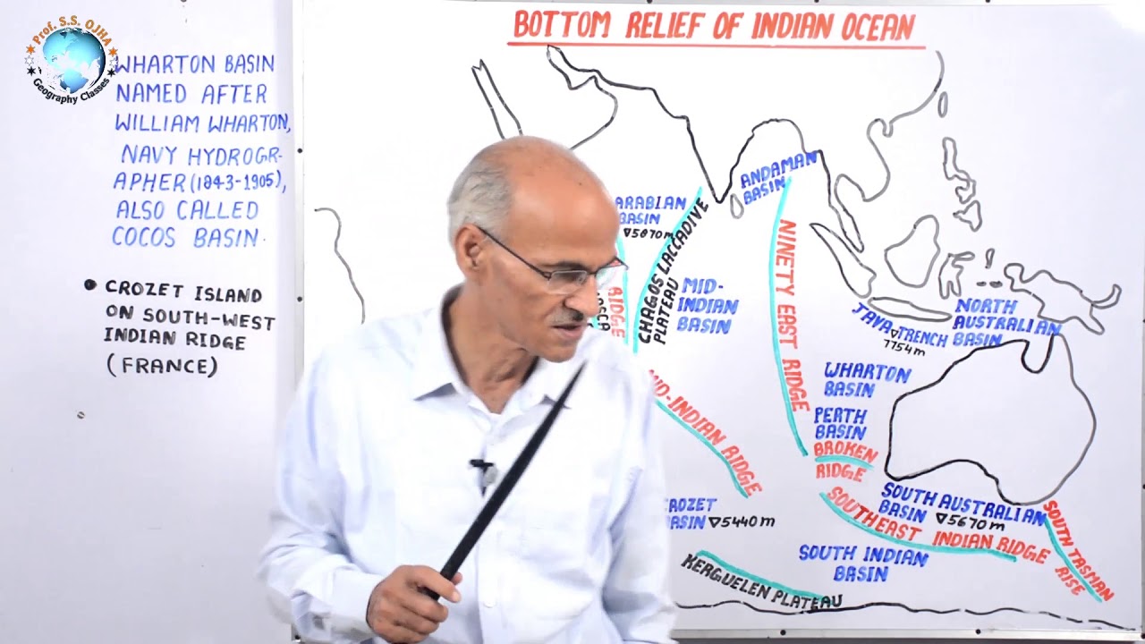 Bottom Relief Of Indian Ocean Lecture 7 By Prof Ss Ojha Sir