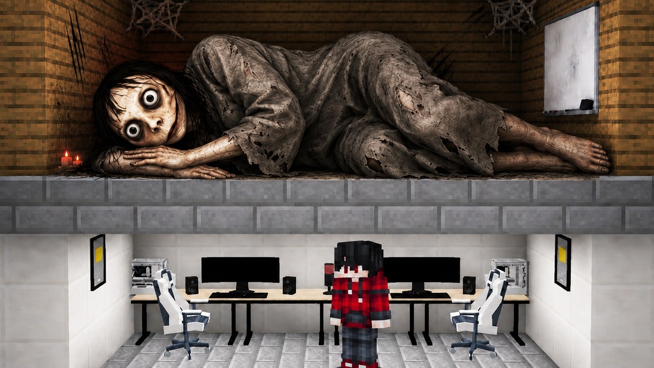 ผมแอบสร้างบ้านลับ ใต้บ้านของ ผีโมโม่ จะรอดไหม - (Minecraft ใต้บ้านโมโม่)