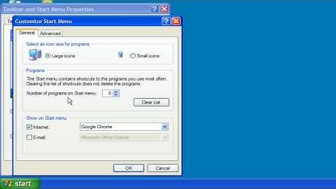 How to change the Start Menu in Windows XP
