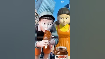 Squid Game AI Nutella Ice Cream Chocolate ASMR #squidgame #squidgame2 #ai #asmr