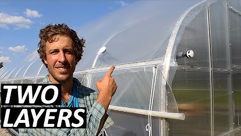 Installing TWO layers Inflated Greenhouse Plastic | How To Pull
