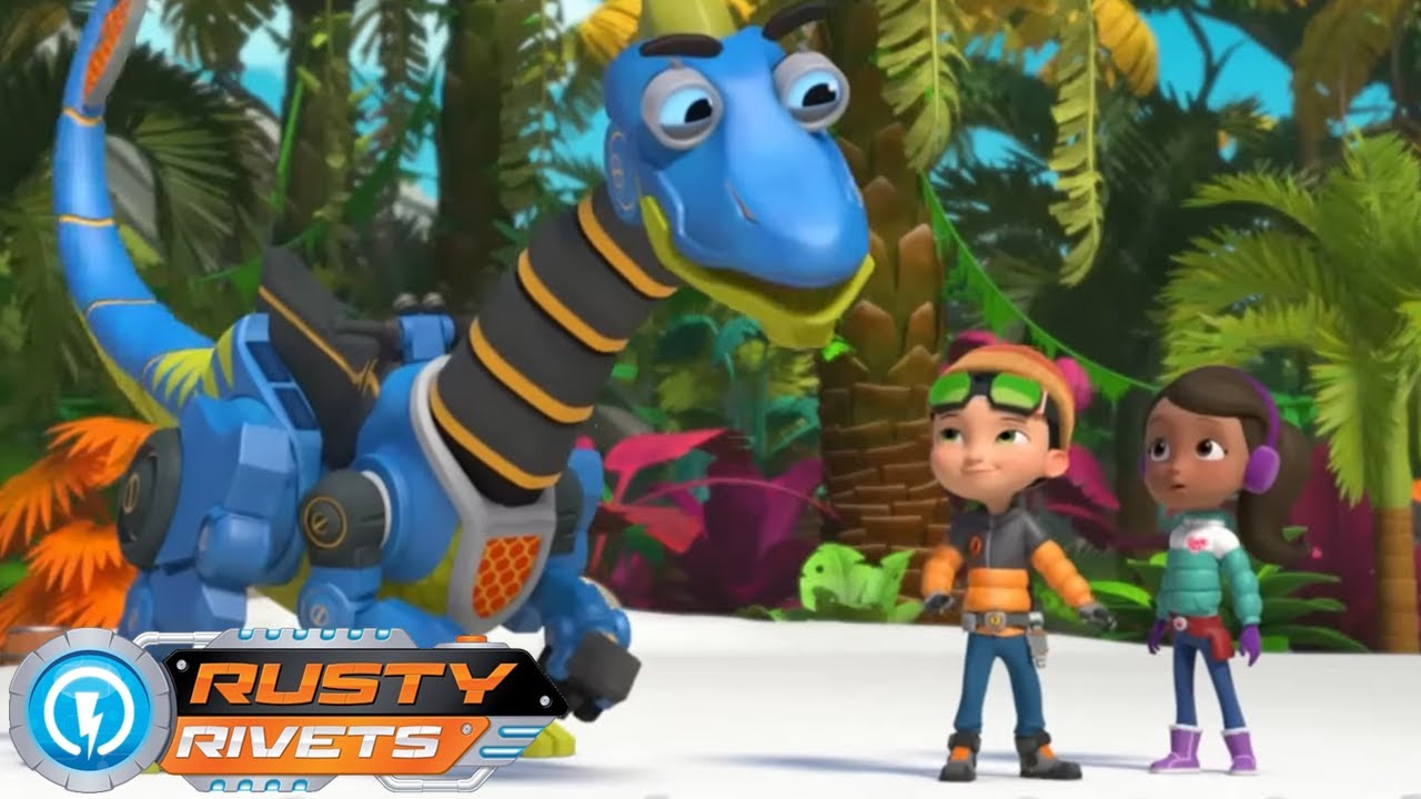 Rusty’s Dinosaur Snow Day | Rusty Rivets | Cartoons for Kids - YouTube