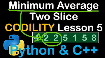 Minimum Average Slice in Python and C++ Codility Solutions Lesson 5
