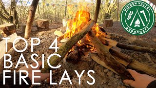 HOW TO MAKE FIRE | TOP 4 BASIC FIRE LAYS | BUSHCRAFT BASICS