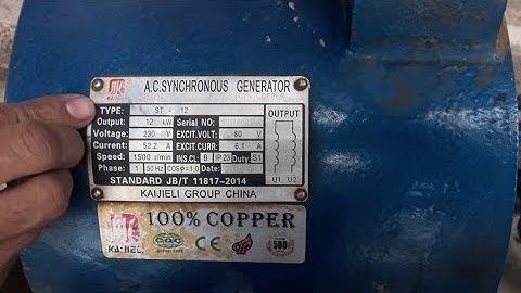 Single Phase Dynamo Synchronous Alternator Generator || AVR Connection