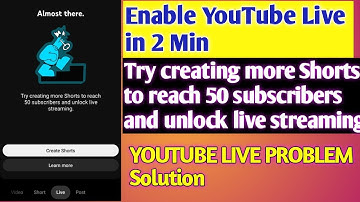 Try creating more Shorts to reach 50 Subscribers and unlock live streaming in Telugu|| YouTube live