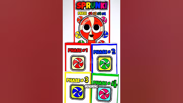 🌈SPRUNKI OC Nom | ASMR Phase 1vs2vs3vs4 Squishy #blindbag #papercraft #sprunki #incredibox #diy