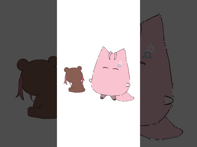 かわいいコヨーテがクマリンに出逢った結果 #shorts #anime #ホロライブ #hololive #博衣こよりのサムネイル