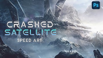 Creating a CRASHED SATELLITE in Photoshop - Photo Manipulation Speed art