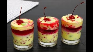 Fruit Custard with Jelly | Eggless Fruit Custard Recipe | Eggless Dessert Recipe | Fruit Custard