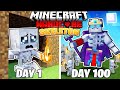 I Survived 100 DAYS as a SKELETON in HARDCORE Minecraft!