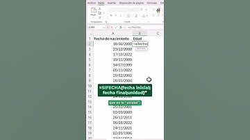 Función SIFECHA: calcula el número de años completos entre dos fechas