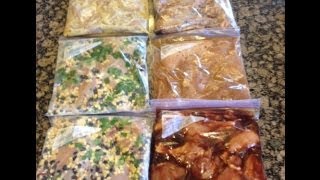 6 Chicken Crock Pot Freezer Meals